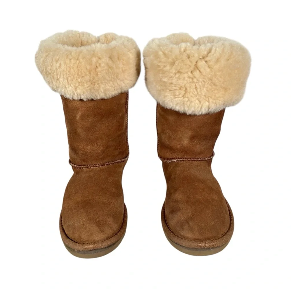 UGG Classic Tall Shearling Lined Sheepskin Boots in chestnut